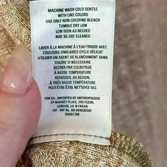 Anthropologie Front Knot Shirt Size Med Oatmeal Color - Picture 8 of 8